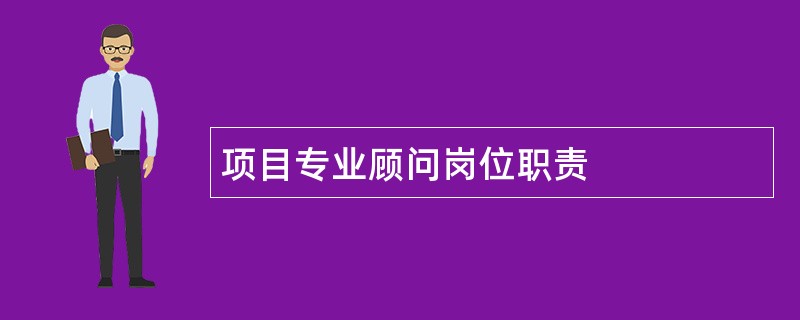 项目专业顾问岗位职责