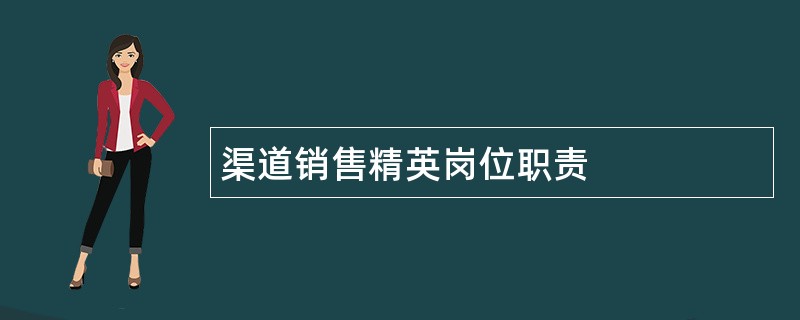 渠道销售精英岗位职责