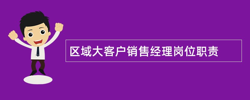 区域大客户销售经理岗位职责