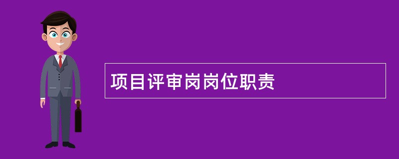 项目评审岗岗位职责