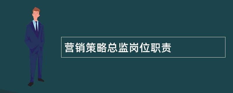 营销策略总监岗位职责