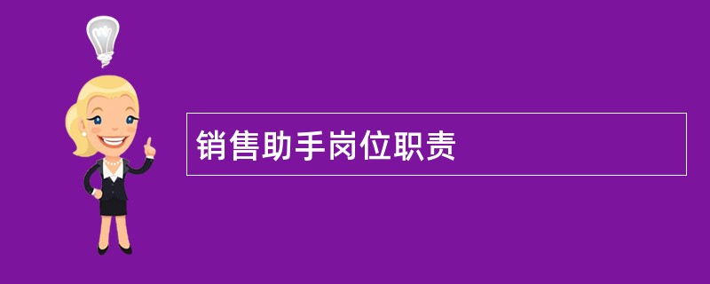 销售助手岗位职责