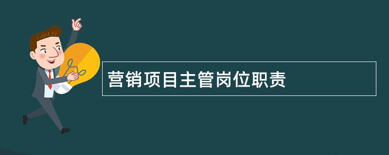 营销项目主管岗位职责