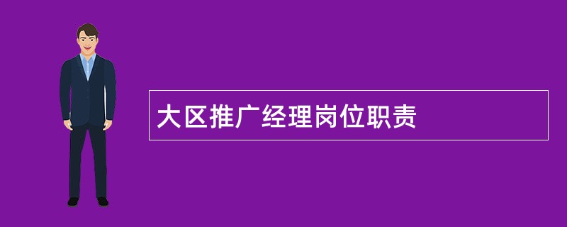 大区推广经理岗位职责