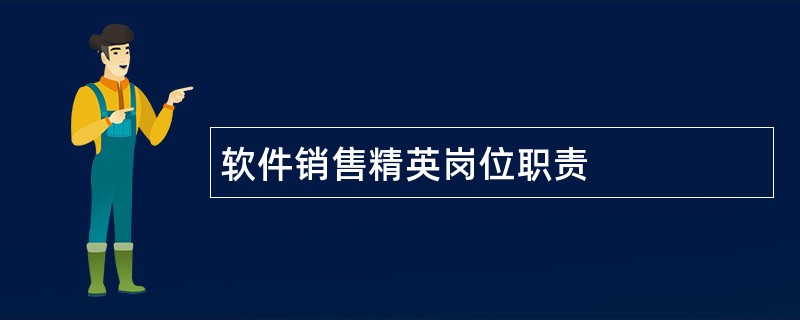 软件销售精英岗位职责