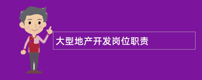 大型地产开发岗位职责