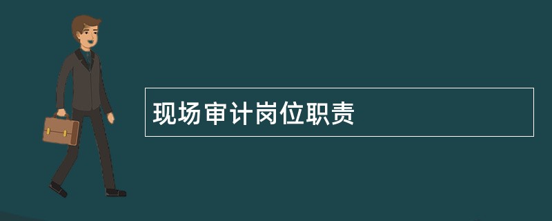 现场审计岗位职责