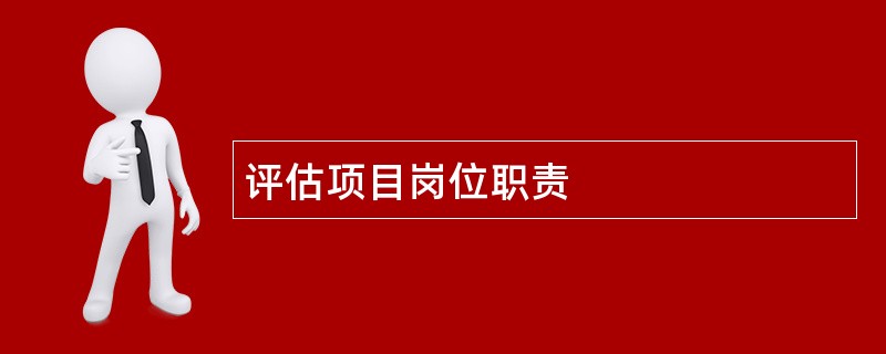 评估项目岗位职责