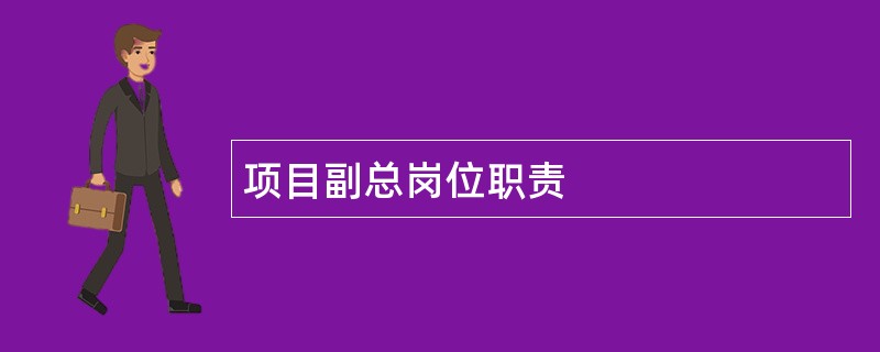 项目副总岗位职责