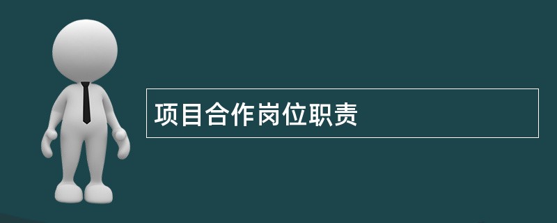 项目合作岗位职责