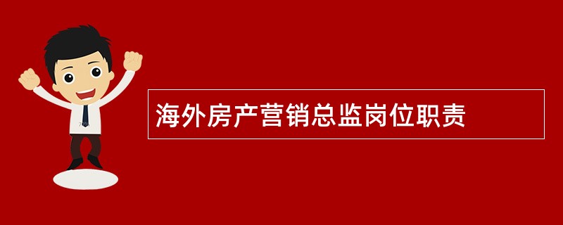 海外房产营销总监岗位职责