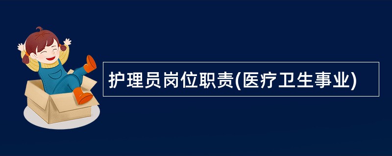 护理员岗位职责(医疗卫生事业)