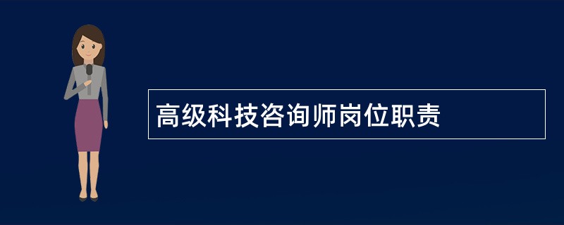 高级科技咨询师岗位职责