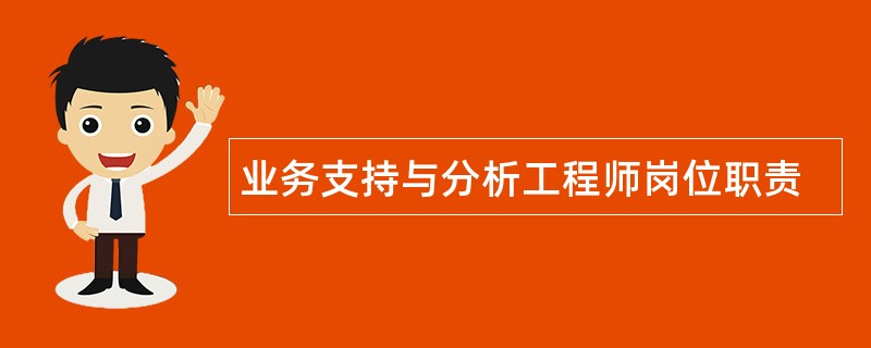 业务支持与分析工程师岗位职责