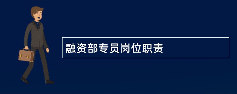 融资部专员岗位职责