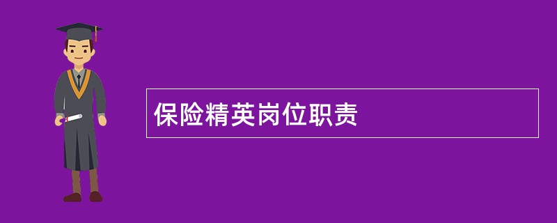 保险精英岗位职责