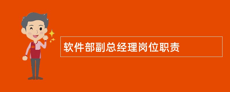 软件部副总经理岗位职责