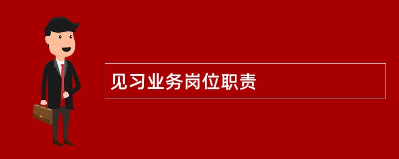 见习业务岗位职责