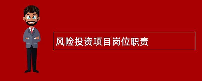 风险投资项目岗位职责