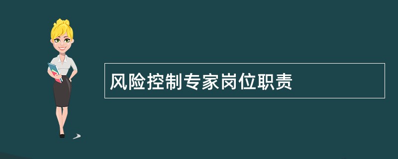 风险控制专家岗位职责