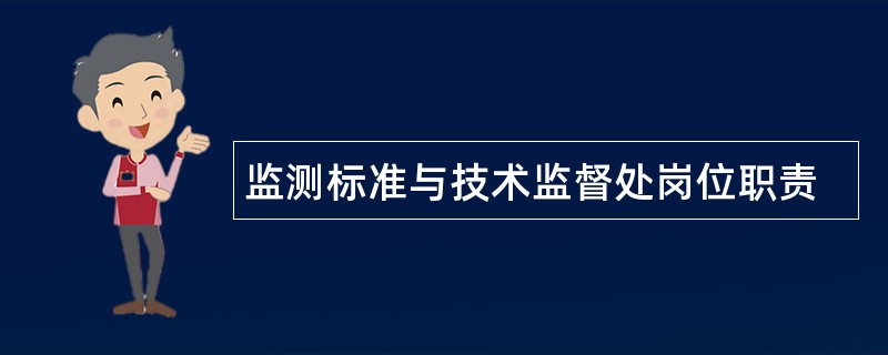 监测标准与技术监督处岗位职责