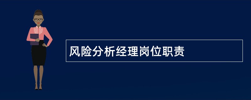 风险分析经理岗位职责