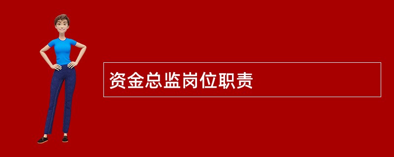 资金总监岗位职责