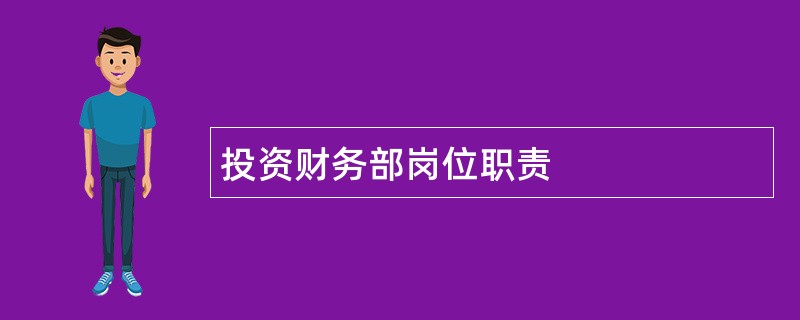 投资财务部岗位职责