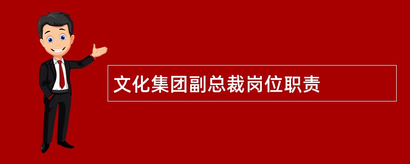 文化集团副总裁岗位职责