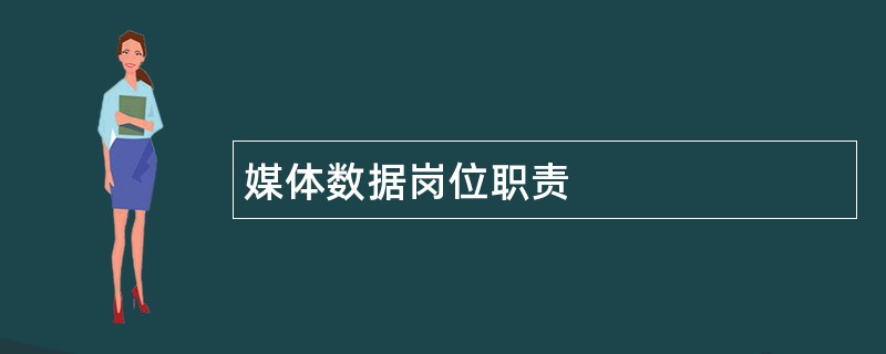 媒体数据岗位职责