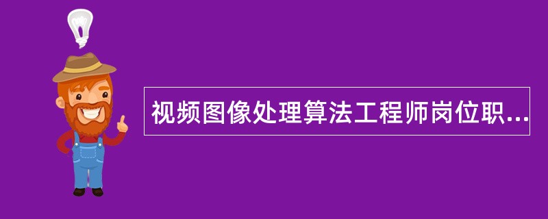 视频图像处理算法工程师岗位职责