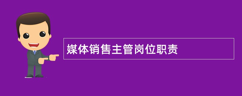 媒体销售主管岗位职责