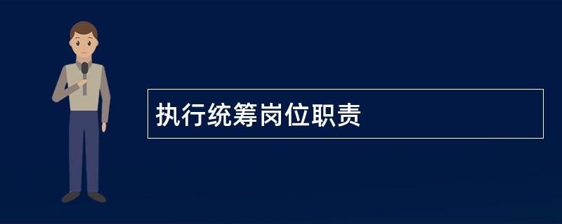 执行统筹岗位职责