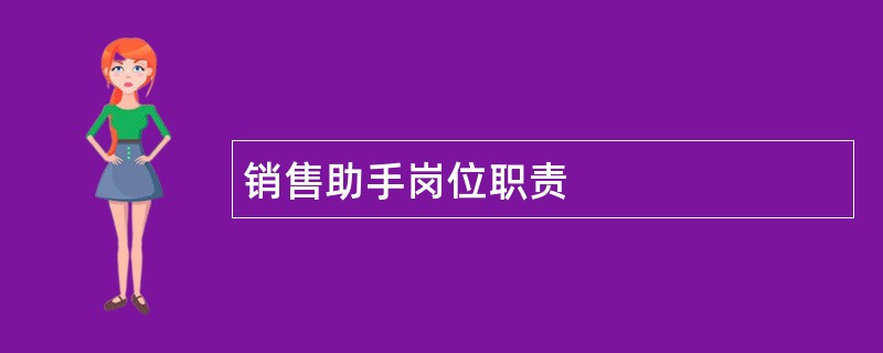 销售助手岗位职责