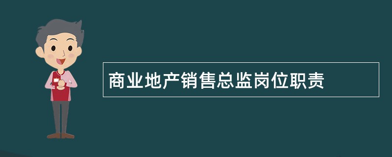 商业地产销售总监岗位职责