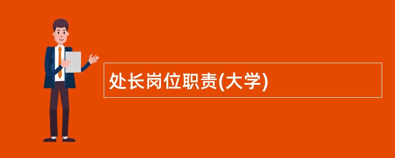 处长岗位职责(大学)