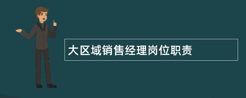 大区域销售经理岗位职责