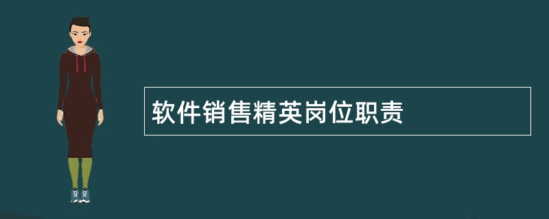 软件销售精英岗位职责