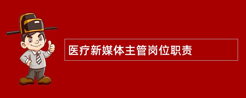 医疗新媒体主管岗位职责