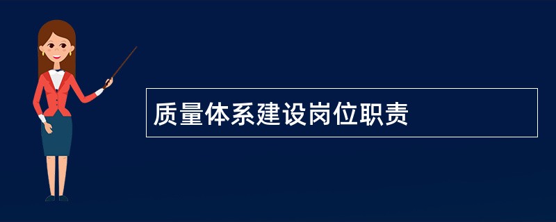 质量体系建设岗位职责