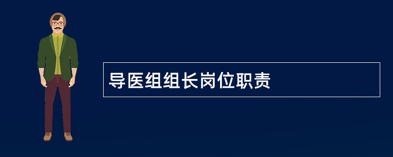 导医组组长岗位职责