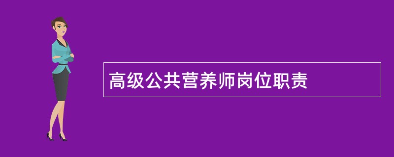 高级公共营养师岗位职责