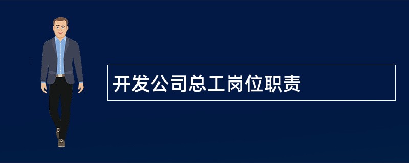 开发公司总工岗位职责