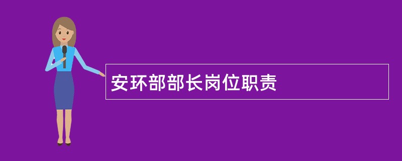 安环部部长岗位职责