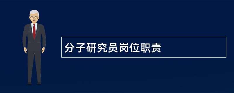 分子研究员岗位职责