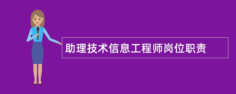 助理技术信息工程师岗位职责