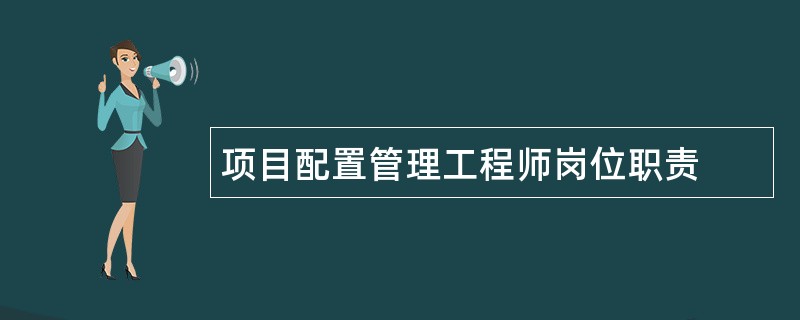 项目配置管理工程师岗位职责