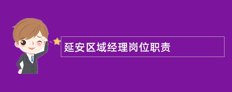 延安区域经理岗位职责