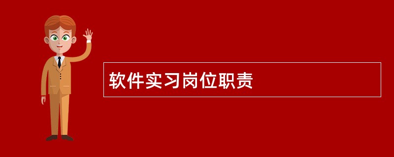 软件实习岗位职责