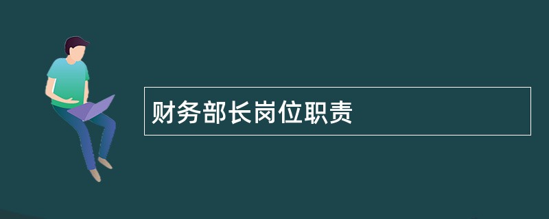 财务部长岗位职责